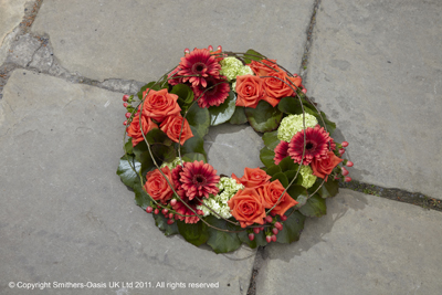 Orange and Red Wreath